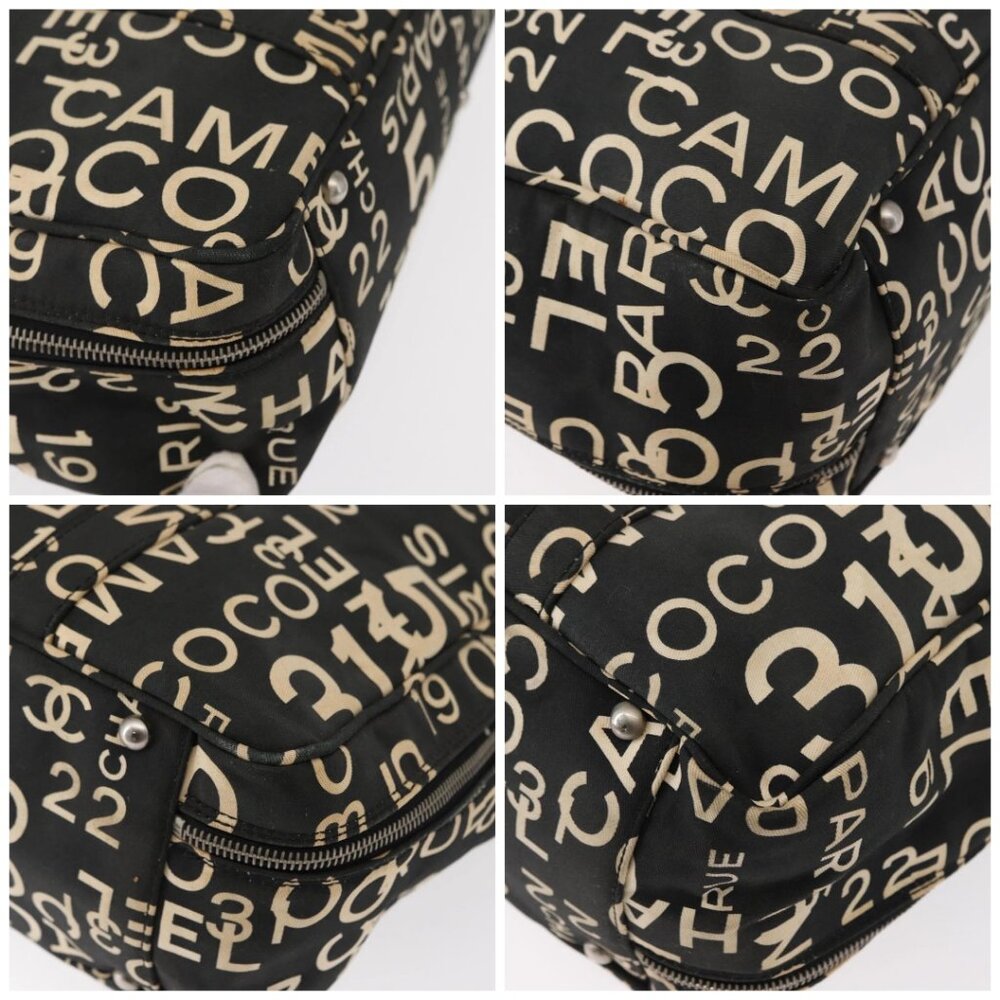 CHANEL Bysy Line Boston Bag Canvas Black CC Auth bs30986 - Picture 16 of 16